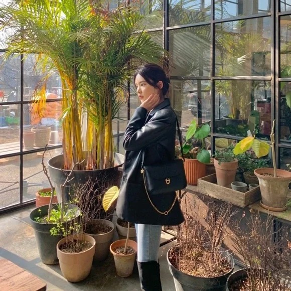 Zara Faux Leather Blazer M - Picture 9 of 10